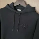 Dior Men CD Icon Hooded Sweatshirt Black Cotton Fleece