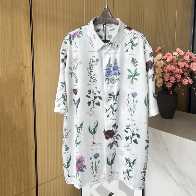 Dior Men Herbarium Illustration Short-Sleeved Shirt