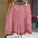 Dior Men Oblique Bermuda Shorts in Silk Twill
