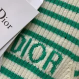Dior Women Dioriviera Short-Sleeved Sweater Aqua Cashmere and Wool Knit