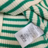 Dior Women Dioriviera Short-Sleeved Sweater Aqua Cashmere and Wool Knit