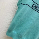Dior Women Dioriviera Short-Sleeved Sweater Aquamarina Cashmere Knit