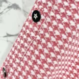 Dior Women Dioriviera Short Straight Dress White and Candy Pink Houndstooth Technical Knit