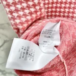 Dior Women Dioriviera Short Straight Dress White and Candy Pink Houndstooth Technical Knit