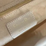 Dior Women Small Lady Bag Calfskin Embroidered with Multicolor Small Flowers