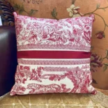 Dior Women Square Pillow Toile de Jouy BurgundyDior Women Square Pillow Toile de Jouy Burgundy