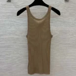 Dior Women Tank Top Sandy Ribbed Cotton Jersey 343T50B4086X0200