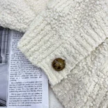 Dior Women Twinset Ecru Cotton and Wool-Blend Knit