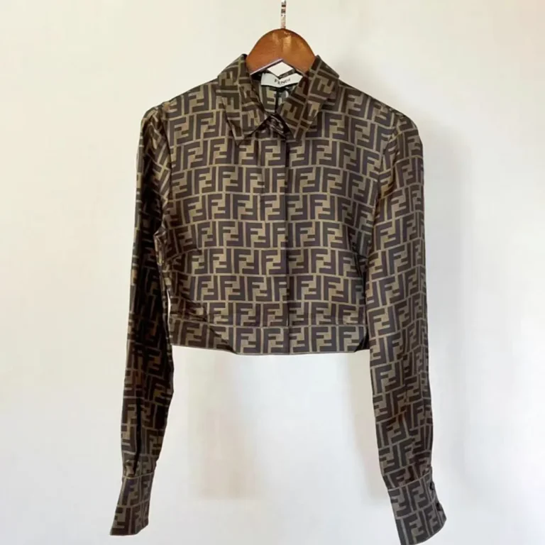 Fendi Women Brown FF Twill Top FS8210A8G3F1440