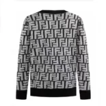 Fendi Women Cardigan Black FF Cashmere Cardigan