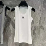 Loewe Women Anagram Tank Top in Cotton-White S359Y23X84