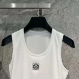 Loewe Women Anagram Tank Top in Cotton-White S359Y23X84