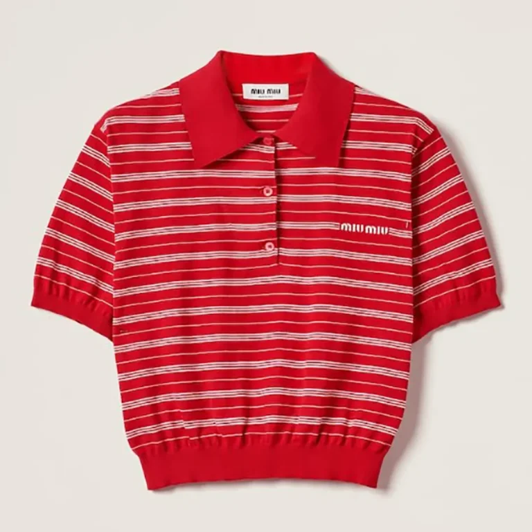 Miu Miu Women Cotton Knit Polo Shirt MML949_140V_F0011_S_OOO