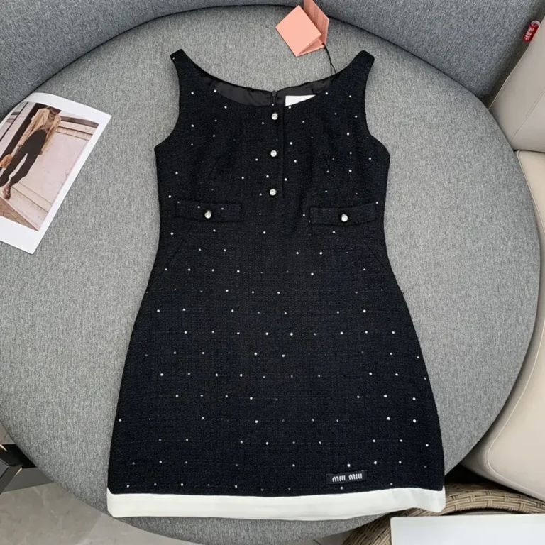Miu Miu Women Sequined Bouclé Mini-dress MF5216_135O_F0002_S_OOO