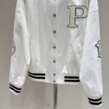 Prada Women Kid Mohair Bomber Jacket with Patches