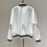 Prada Women Kid Mohair Bomber Jacket with Patches