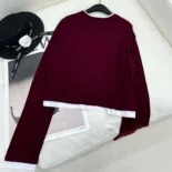 Prada Women Long-sleeved Jersey T-shirt 3466815ZGF0403SOOO