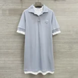 Prada Women Piqué and Jersey Dress 33595144LF0M10SOOO