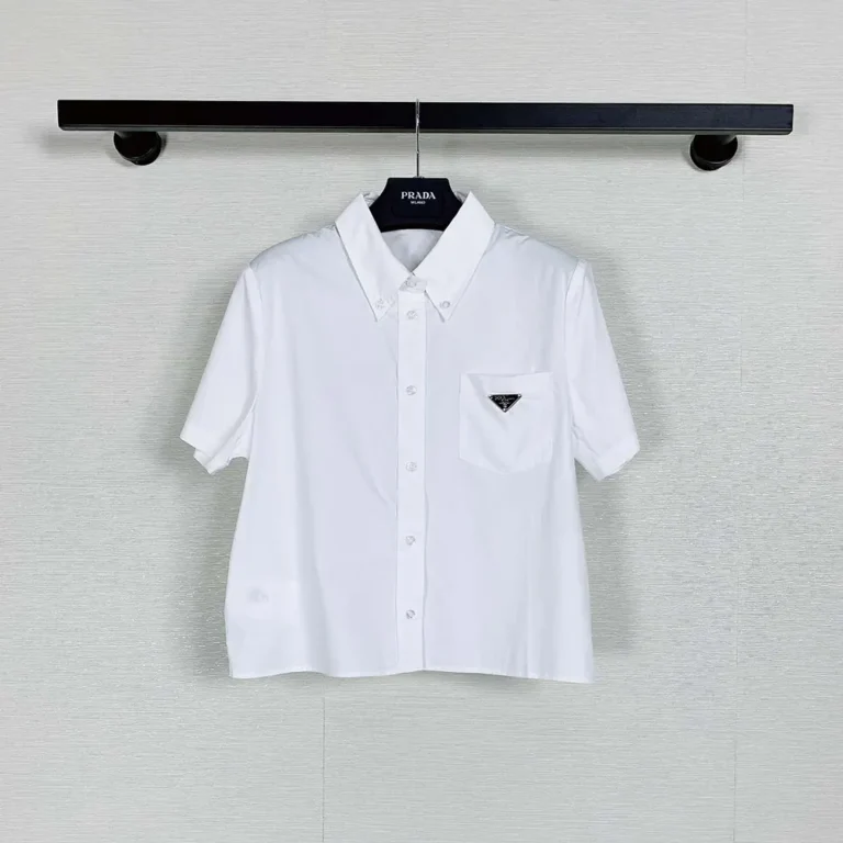 Prada Women Poplin Shirt-White P419G_1XV2_F0009_S_222
