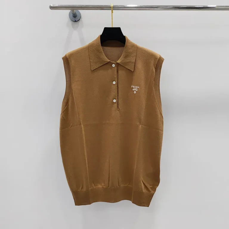 Prada Women Sleeveless Silk Polo Shirt P29B36_15EY_F0040_S_OOO
