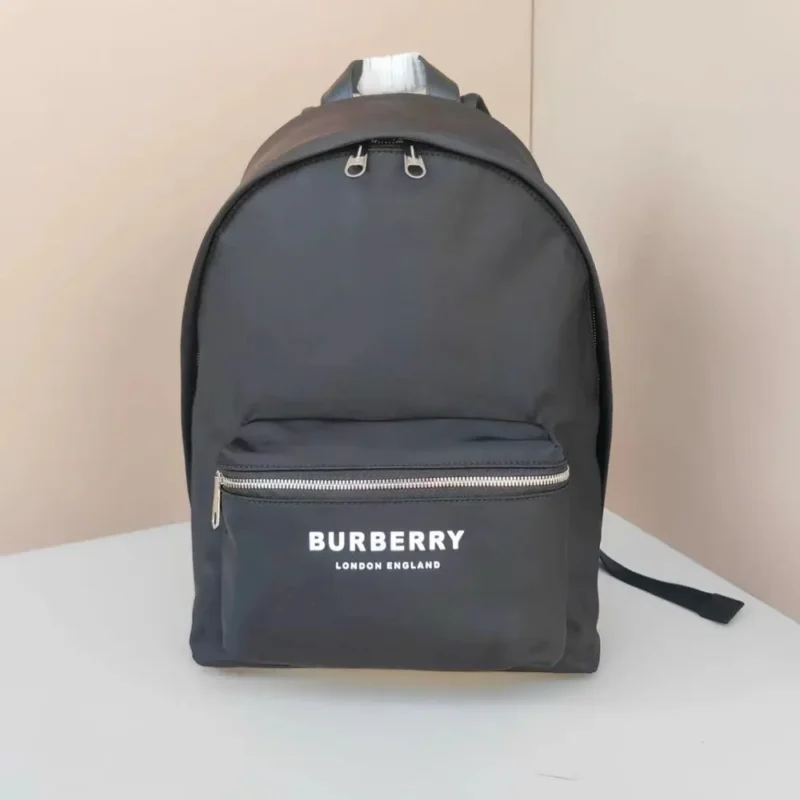 Burberry Men Logo Print ECONYL Backpack-Black 80634951