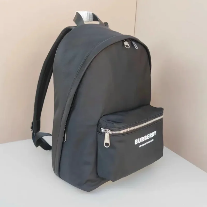 Burberry Men Logo Print ECONYL Backpack-Black 80634951