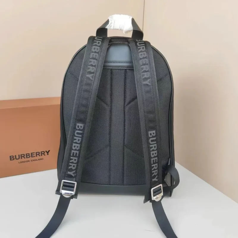 Burberry Men Logo Print ECONYL Backpack-Black 80634951