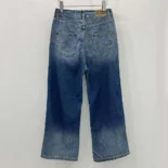 Dior Women Denim Couture Flared Jeans Deep Blue Cotton Denim