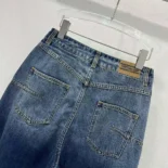 Dior Women Denim Couture Flared Jeans Deep Blue Cotton Denim