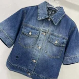 Dior Women Jacket Blue Stonewashed Cotton Denim with Dior Oblique Interior