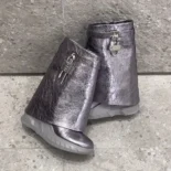 Givenchy Women Shark Lock Biker Ankle Boots in Laminated Leather