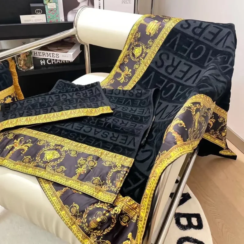 Versace I Love Baroque Beach Towel in the Cotton