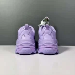 Balenciaga Women Triple S Sneaker Allover Logo in Purple and Black