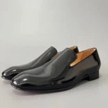 Christian Louboutin Men Dandelion Loafers Patent Calf Leather Black 1150564BK01