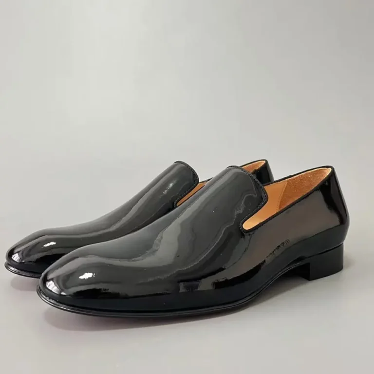 Christian Louboutin Men Dandelion Loafers Patent Calf Leather Black 1150564BK01