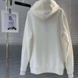 Dior Men Oblique Relaxed-Fit Hooded Sweatshirt Off-White Terry Cotton Jacquard