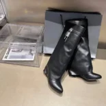 Givenchy Women Also Available in Wide Fit Shark Lock Boots in Leather-Black