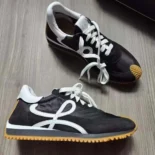 Loewe Unisex Flow Runner in Nylon and Suede-Black L815282X88