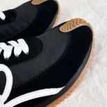 Loewe Unisex Flow Runner in Nylon and Suede-Black L815282X88