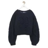 Loewe Women Anagram Sweater in Mohair-Dark Navy S359Y14KBO