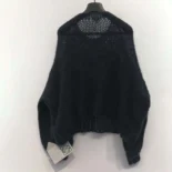Loewe Women Anagram Sweater in Mohair-Dark Navy S359Y14KBO