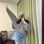 Loewe Women Anagram Sweater in Mohair-Grey S359Y14KBOLoewe Women Anagram Sweater in Mohair-Grey S359Y14KBO
