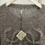 Loewe Women Anagram Sweater in Mohair-Grey S359Y14KBO