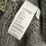 Loewe Women Anagram Sweater in Mohair-Grey S359Y14KBO