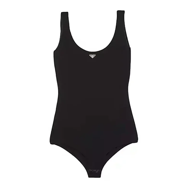 Prada Women Stretch Jersey Bodysuit-Black 0400019360875