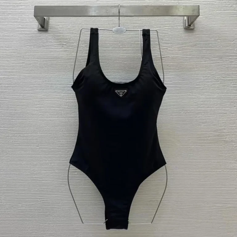 Prada Women Stretch Jersey Bodysuit-Black 0400019360875