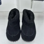 Balenciaga Unisex Alaska Fur Bootie in Black Split Calfskin and Synthetic Material