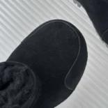 Balenciaga Unisex Alaska Fur Bootie in Black Split Calfskin and Synthetic Material