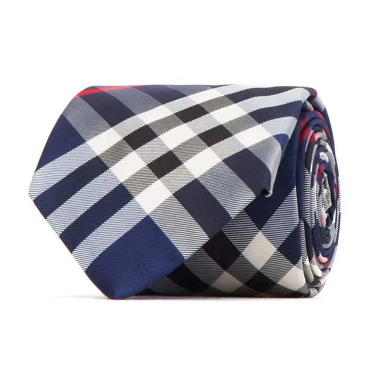 Burberry Men Classic Cut Vintage Check Silk Tie-NavyBurberry Men Classic Cut Vintage Check Silk Tie-Navy