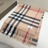 Burberry Unisex Check Cashmere Scarf-Beige 80765761